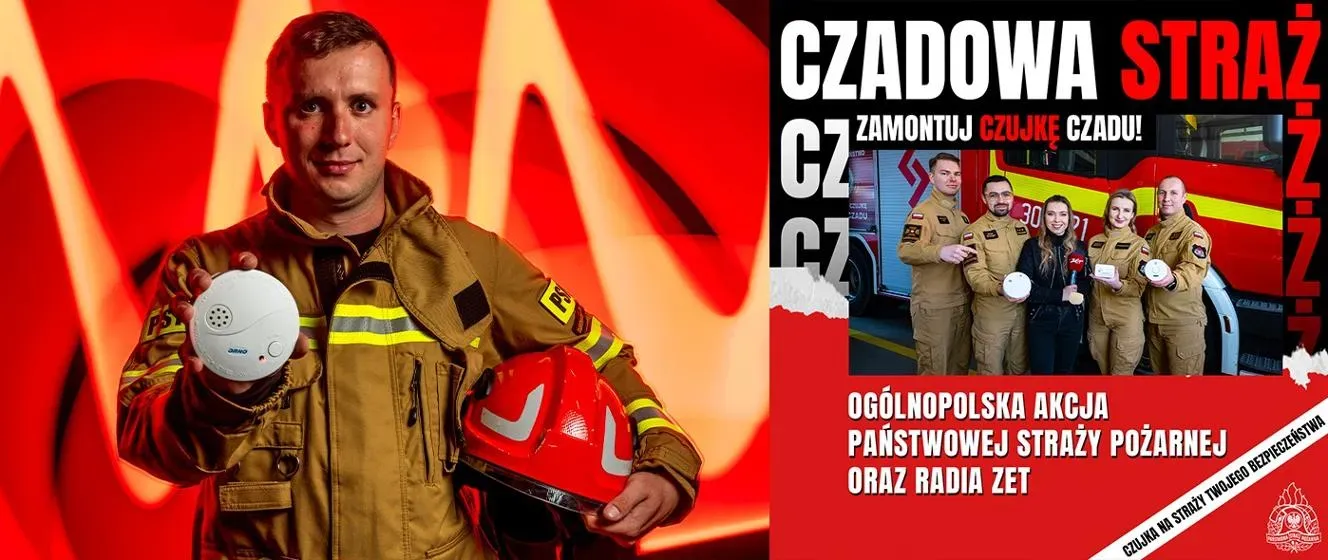 PSP w Stalowej Woli rozdała czujniki dymu i czadu podczas akcji „Czadowa Straż”