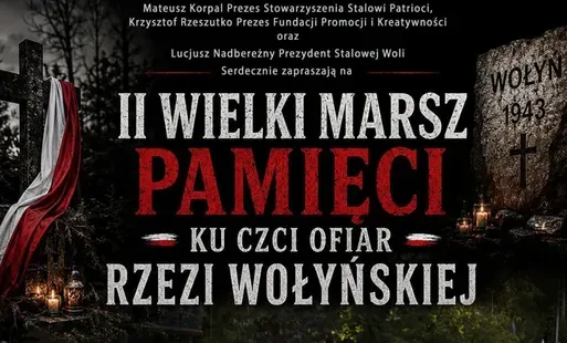 Marsz Pamięci Ofiar Rzezi Wołyńskiej przejdzie przez Stalową Wolę 10 lipca
