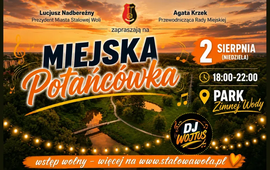 Miejska Potańcówka w Parku Zimnej Wody w niedzielę 2 sierpnia