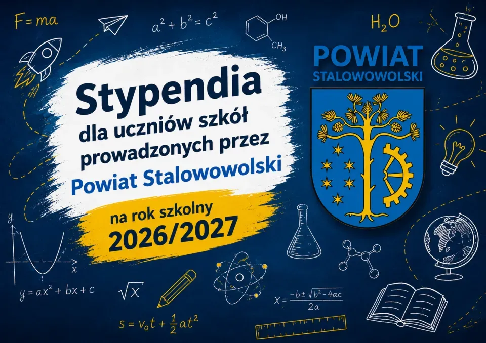 Stypendia powiatu stalowowolskiego dla 13 uczniów na rok szkolny 2026/2027