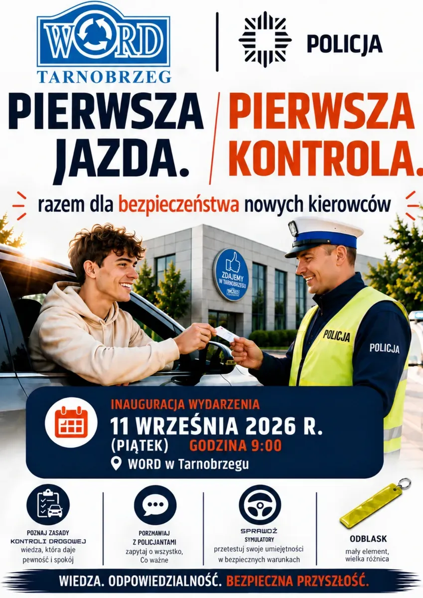 Policja i WORD w Tarnobrzegu: spotkanie dla nowych kierowców 11 września