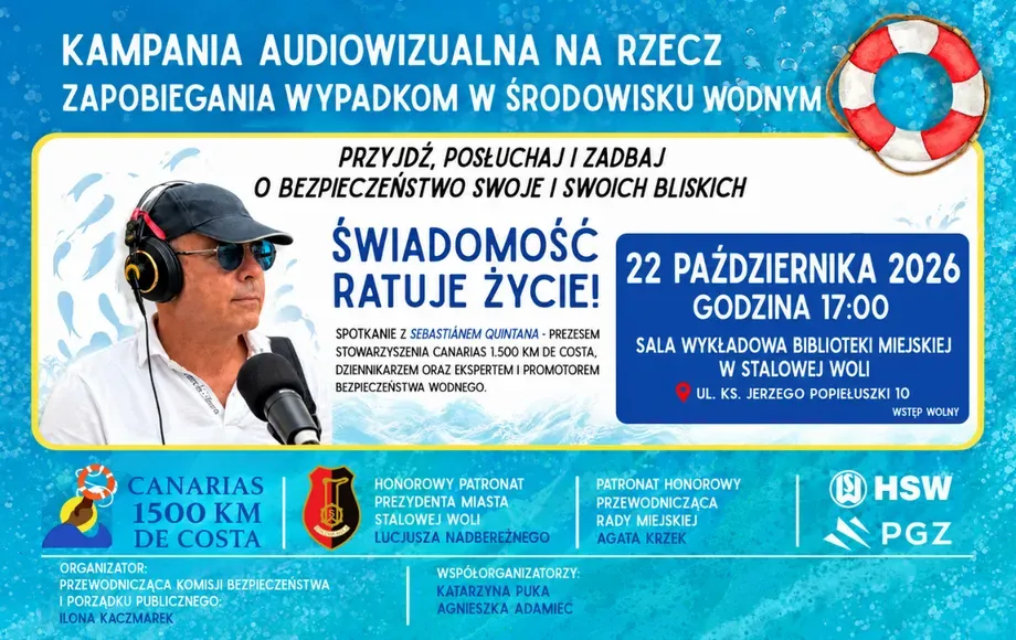 Bezpieczeństwo nad wodą: spotkanie w MBP w Stalowej Woli 22 października